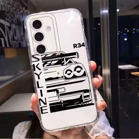 Case for Samsung Galaxy A32 A21s A12 A72 A31 A52 A50 A52s A22 A71 A51 Clear Cover A16 JDM Dream Car