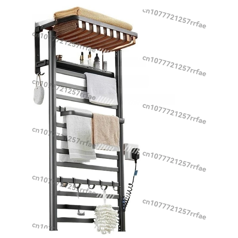

Electric Towel Warmer Smart Towel Heating Home Bathroom Heated Drying Rack Bath Towel Rack with Storage Shelf