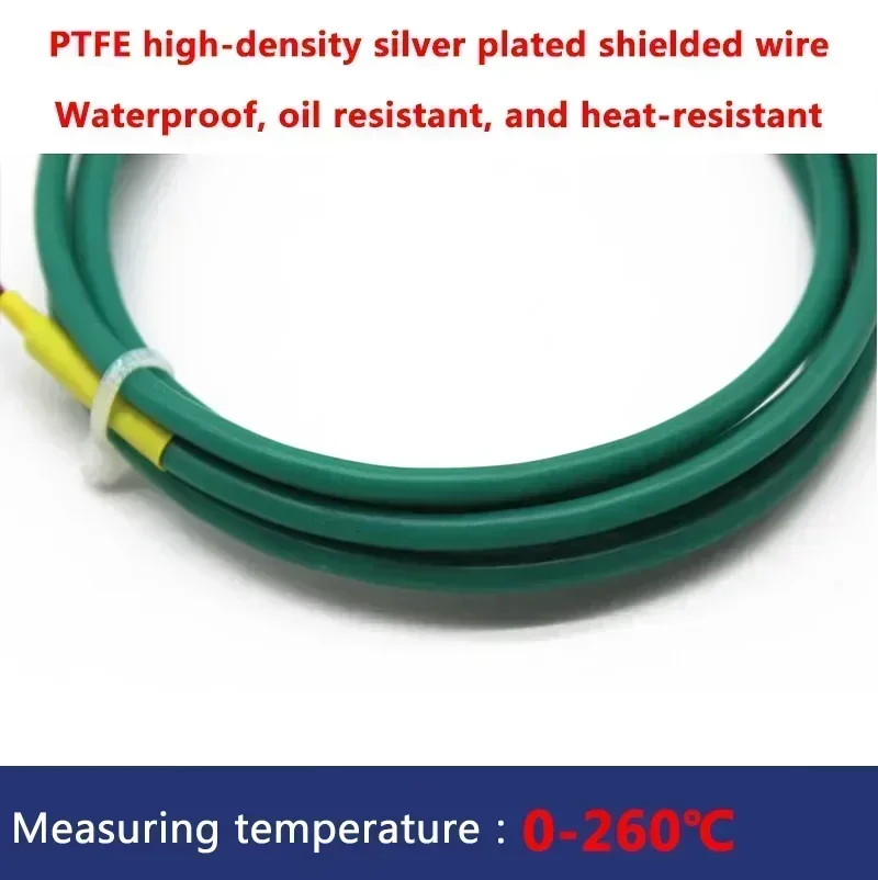 K type Temperature Sensor，Thermocouple，cables protección de alambre silicona ，Waterproof, oil resistant, and heat resistant，260℃