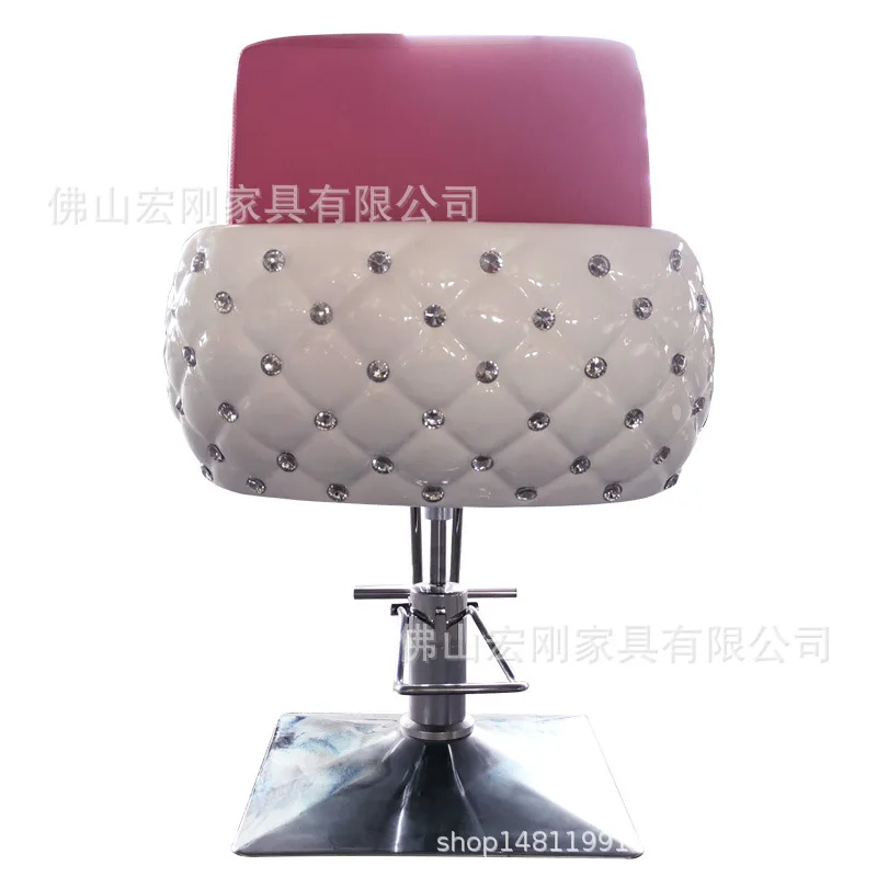 Chairs With Wheels Stools Hydraulic Beauty Salon Chair Hairdressing Mirrors Hairstylist Barber Furniture Folding Sofa Pink Work