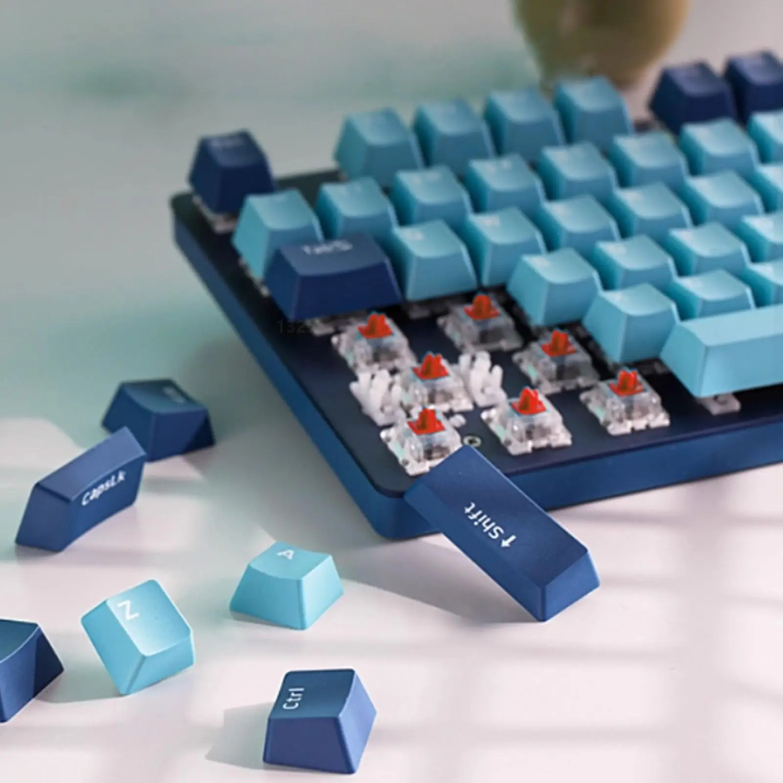 30pcs Mechanical Keyboard Switches DIY Cross Stem Keys in Blue/Red/Brown Keyboard Replacement Axis Accessories Clear Sound