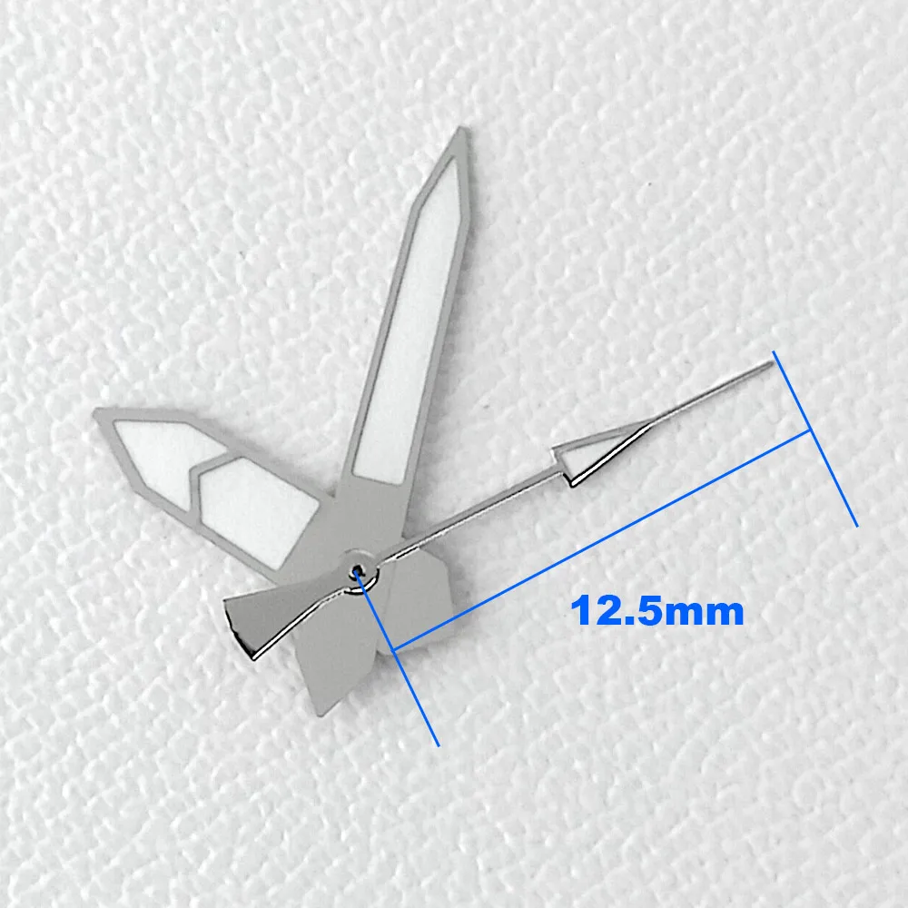 12,5 mm Uhrenzeiger Silbergrün Orange C3 Grün Leuchtende Nadel Uhrenzubehör für NH-35/NH36/4R/7S Uhrenteile Zubehör – Detail 1