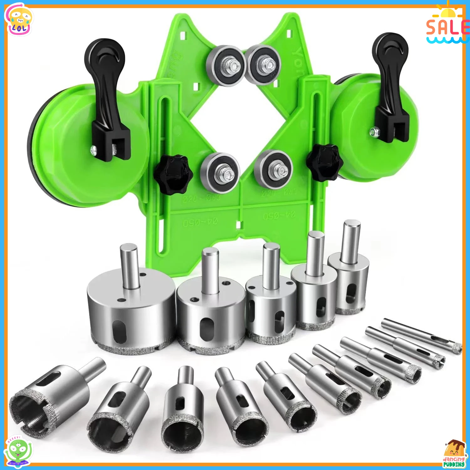 

Полое коронковое сверло для плитки с регулируемым направляющим зажимом на присоске, набор прецизионных сверлильных инструментов для ремонта дома