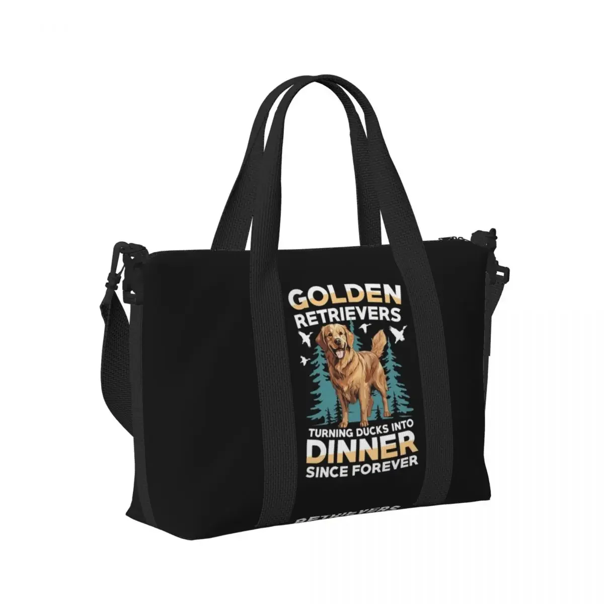 

Сумка-тоут Golden Retriever The Ultimate Duck Dogs Hunting Adventure Beach Travel Bag для спорта, женская сумка для покупок, спортивная сумка через плечо