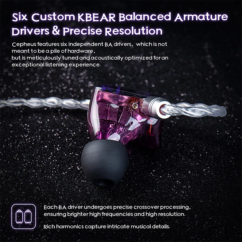 

Наушники KBEAR Cepheus KB16 6BA+2DD IEMs, HiFi, внутриканальные, проводные, 16 драйверов, гибридная технология, мониторные наушники-вкладыши.
