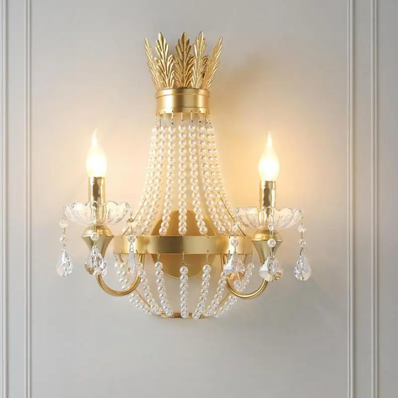 

Large pearl Wall Lamp led crystal sconce for Living Room Hotel decor 110-240V Luxury Project Corridor Wall candle Lighting