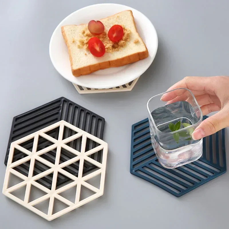 Creative Silicone Table Mat Coaster Hot Dishes Potholder Placemat Multifunctional Pot Holders For Kitchen Heat Resistant Pads