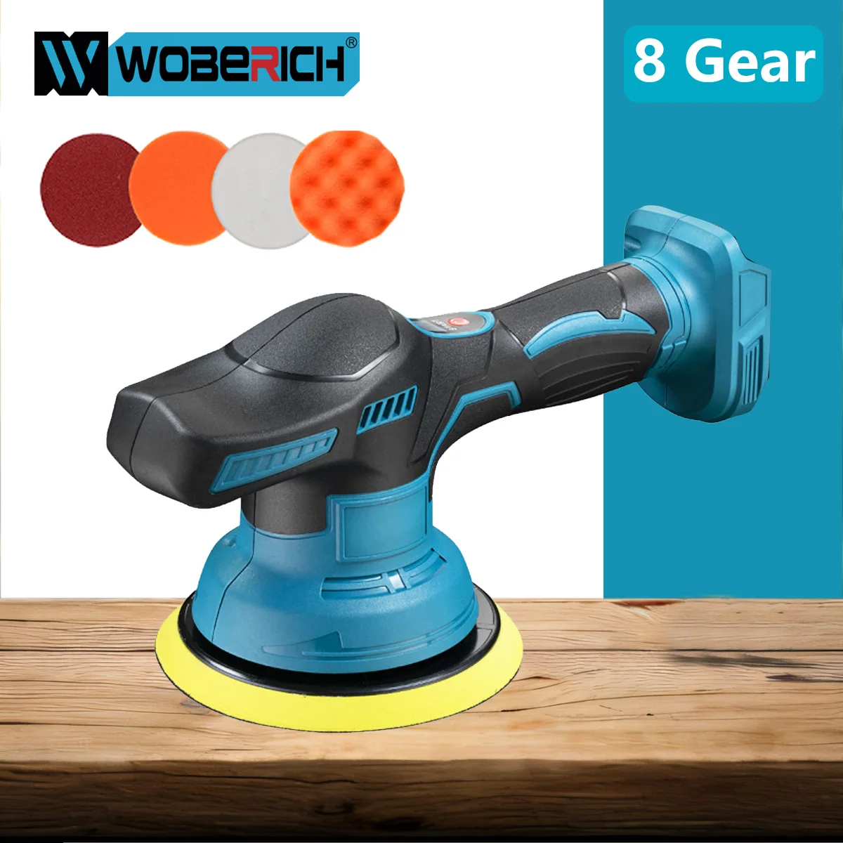 

WOBERICH Electric Car Polisher High Efficient Auto Waxing Polishing Machine Multifunctional Rotary Tool（No battery）For Makita