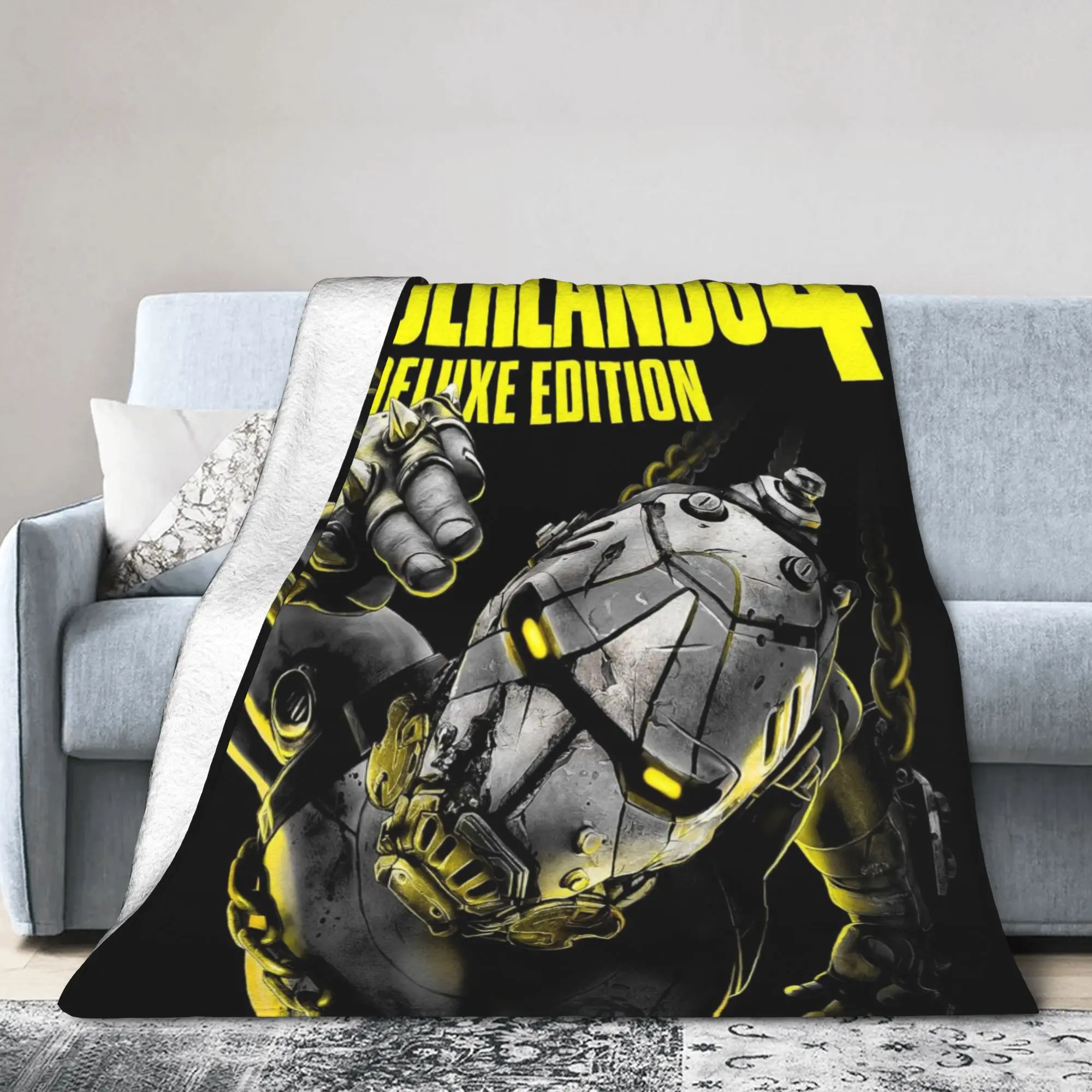 بطانية لعبة Borderlands 4 فائقة النعومة من الصوف اللطيف هدية رمي البطانيات المفارش