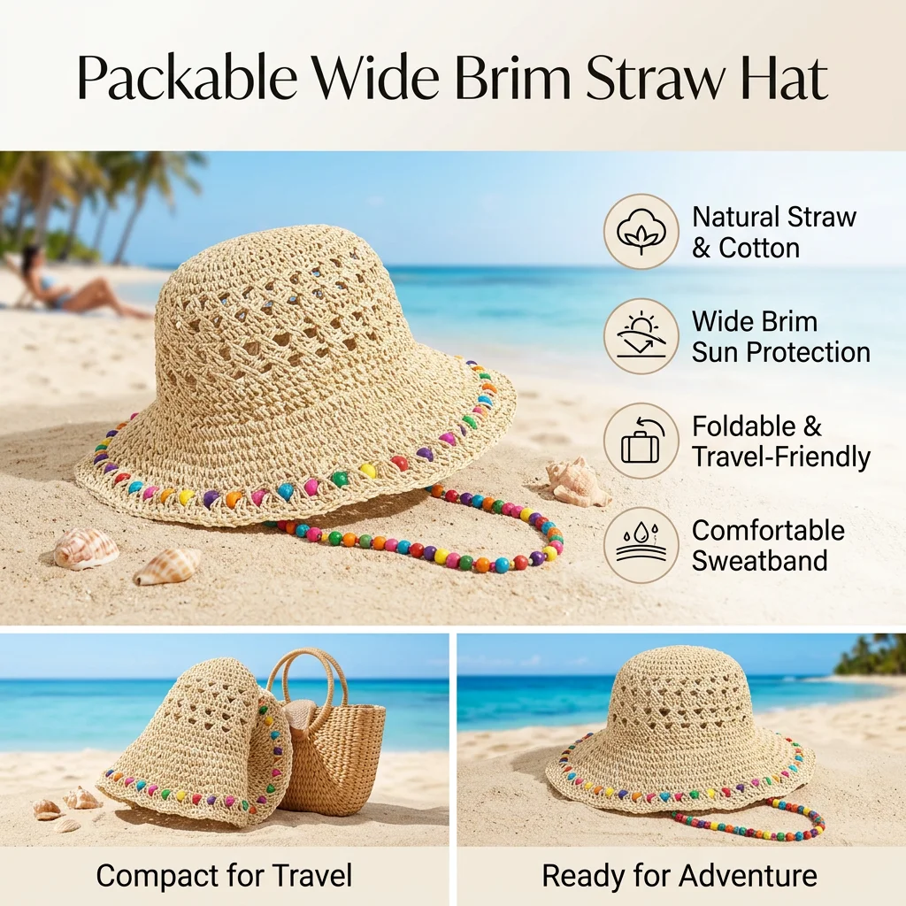 Topi ember anyaman yang elegan - Bucket Hat Straw ulasan dan harga