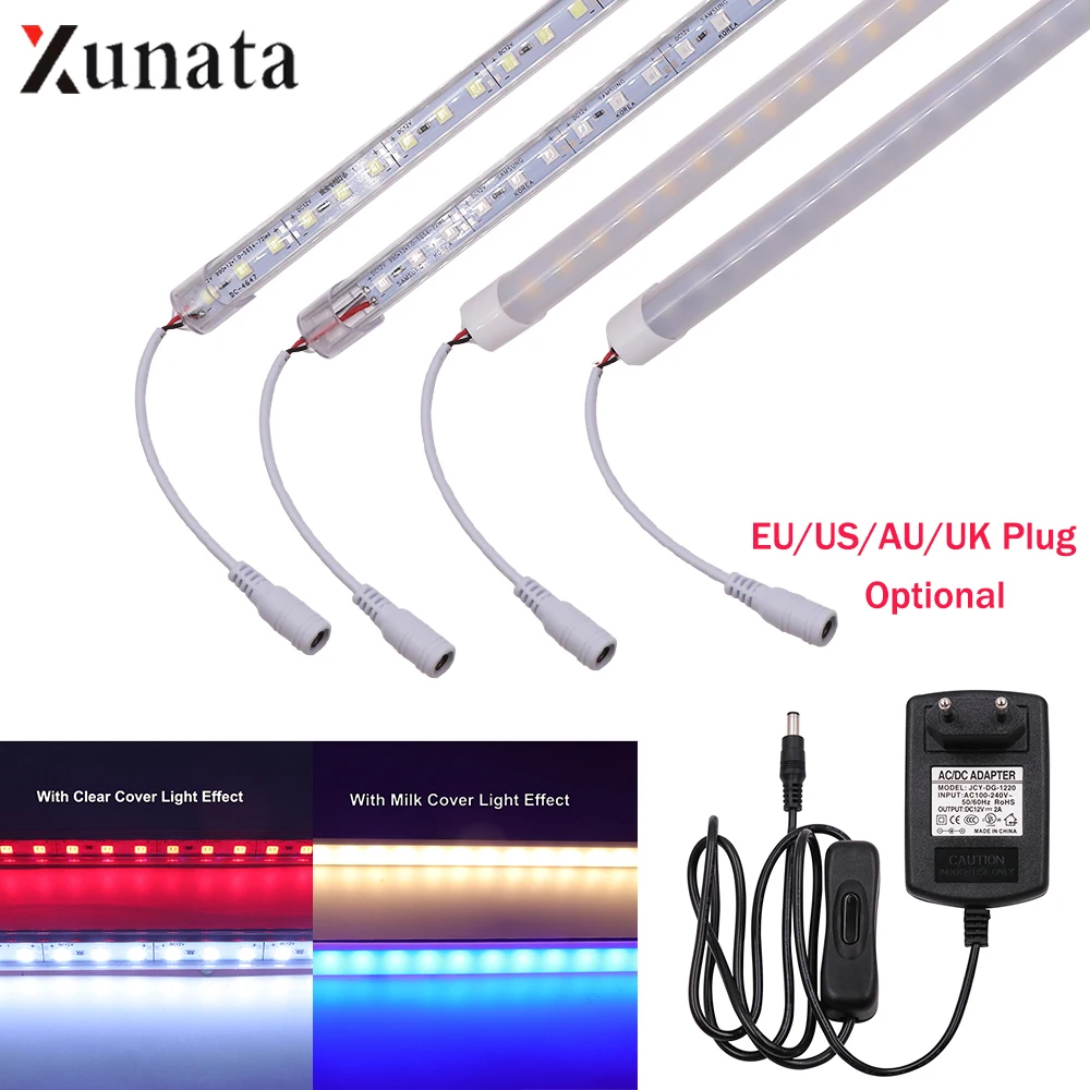 

DC12V LED Bar Light 50CM 36LEDs LED Rigid Strip SMD5054 LED Strip Light with EU/US/AU/UK Plug Under Cabinet Kitchen Night Lamp