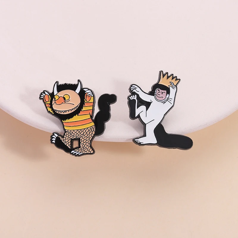 Cartoon Fantasy Animated Movie Enamel Pin Anime Character Beast Monsters Brooches Lapel Backpack Badge Jewelery Gift For Friends