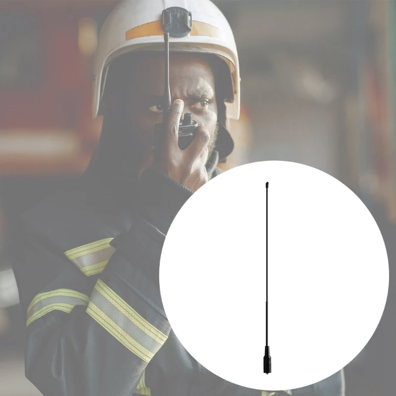 NA771 WalkieTalkie Antenna,SMAFemale Double Bands UHF/VHF 144/430Mhz Antenna,15inch Flexible Whip Antenna