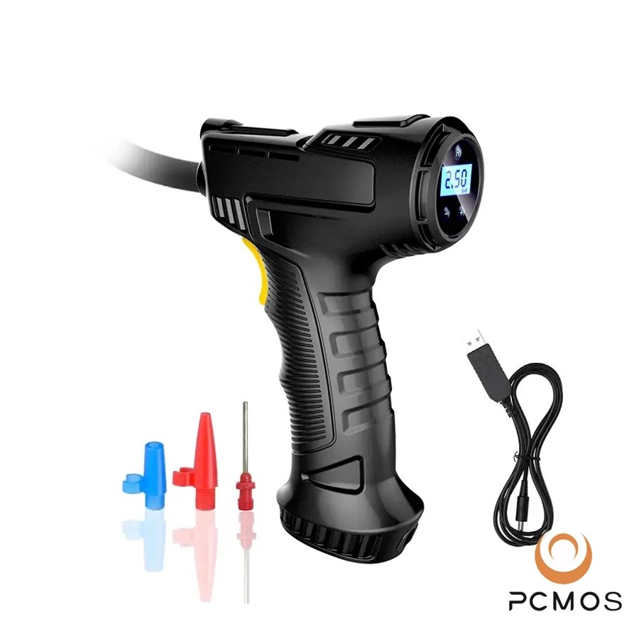 PCMOS 1 Set Car Mounted Inflation Pump Wireless Charging Handheld Smart Home Car Motorcycle Portable Tire Inflation Pump