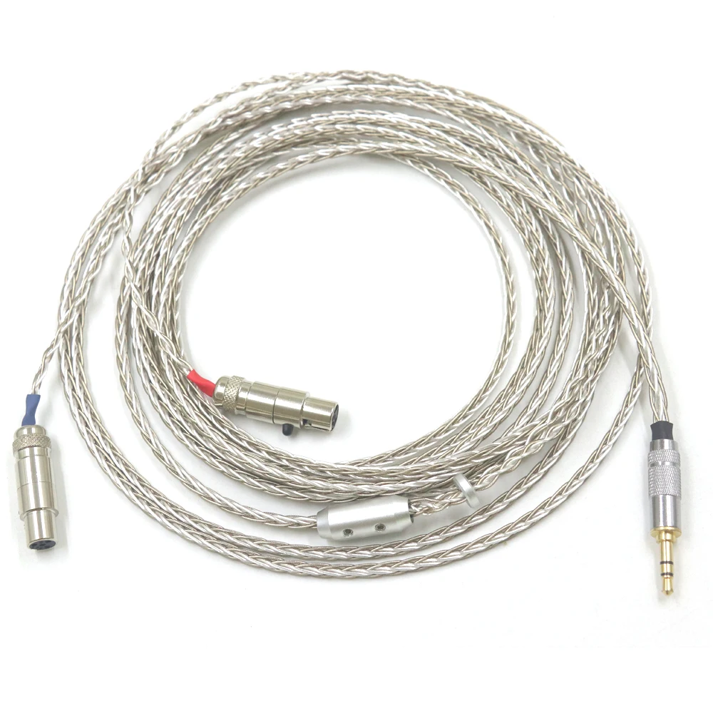 152 Core 99% 7n Silver Mixed Braided Earphone Cable For Audeze LCD-3 LCD-2 LCD-X LCD-XC LCD-4z LCD-MX4 Headphone