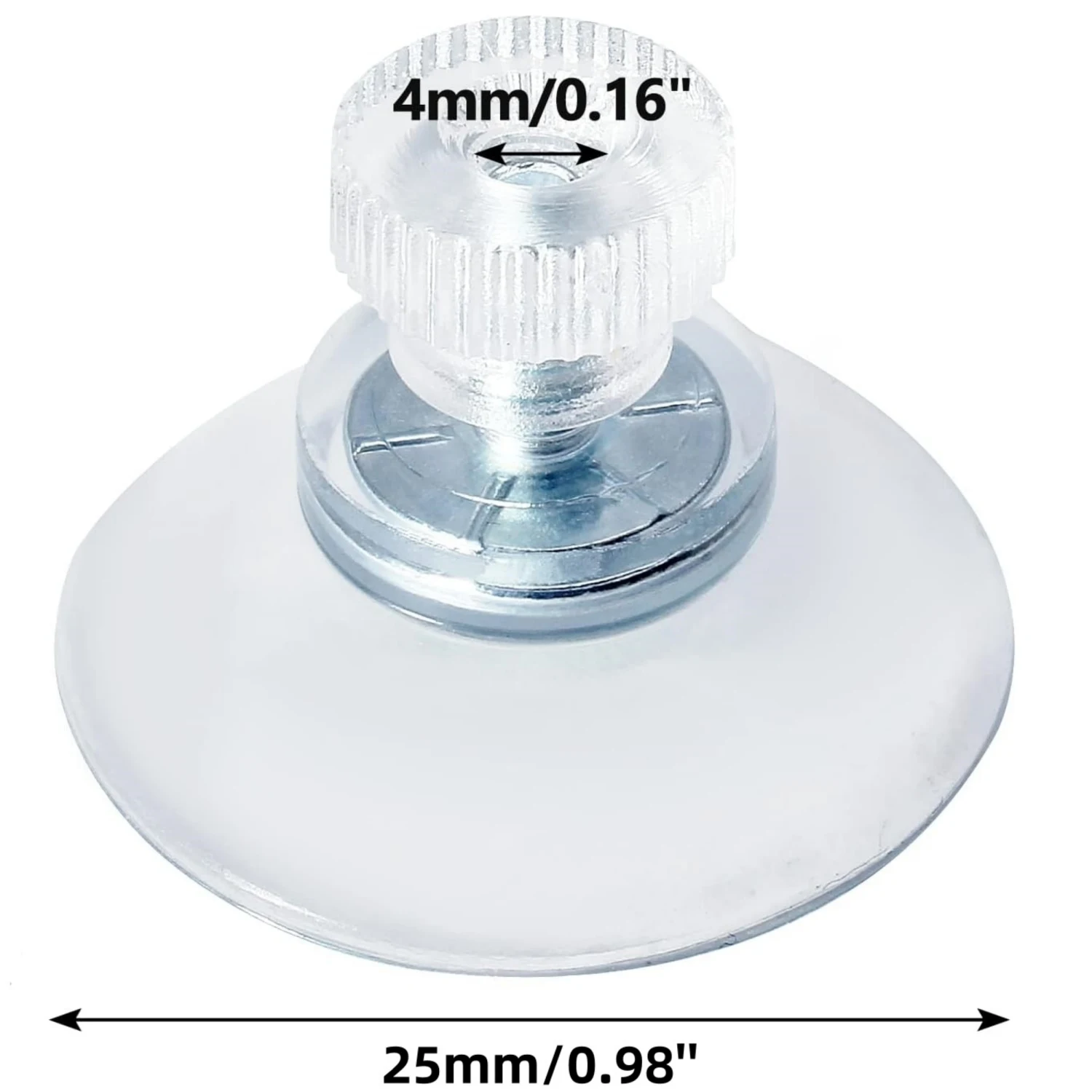 5/10 Stück PVC-Sauger mit Schraubenmutter, 25/32/41/53 mm, rund, stark, transparent, Saugnäpfe für Auto, Schatten, Glas, Wand, Tür, Glas, Fenster