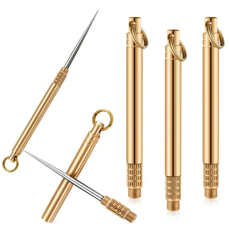 

Portable Outdoor Tool Titanium Alloy Toothpick Brass Creative Combination Stainless Steel Portable Toothpick Fruit Toothpick