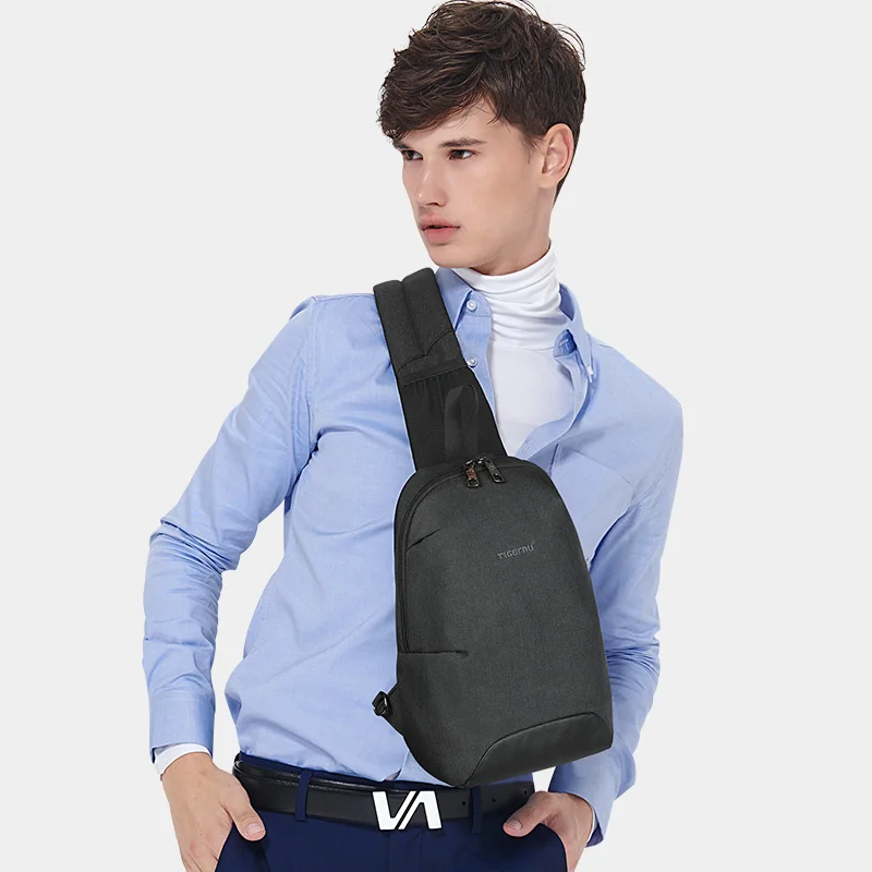 Imagem -06 - Bolsa Anti Roubo de Peito Masculina Impermeável Peso Leve Crossbody Moda Masculina Zíper de Alta Qualidade Garantia Vitalícia Rfid