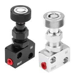 1Pc 1/8NPT Brake Proportion Valve Adjustable Prop Brake Bias Adjuster Racing Lever Type For Car Prop Brake Proportion Valve