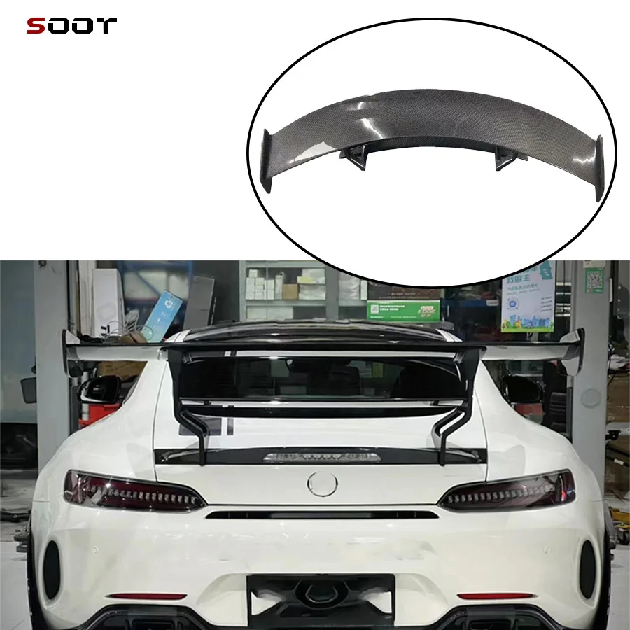 

Dry Carbon Fiber Rear Spoiler for Mercedes Benz GT Upgrade Lip Diffuser Splitter Trunk Rear Wing