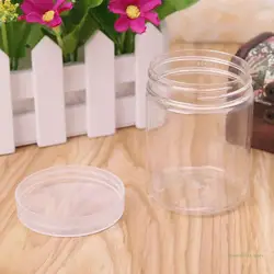 QX2E Round Clear Jar 150ml Women Cosmetic Ring Brooch Bead Diamond Storage