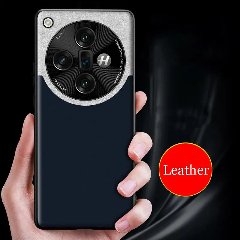 

Splicing Leather Phone Case For Oppo Find X8 Ultra Protection Phone Soft Edge Cover For OPPO Find X7 Ultra Phone Shockproof Case