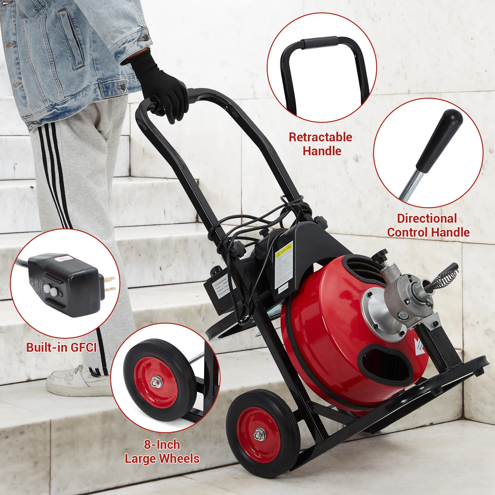 Power Tools Professional - Mesin Pembersih Saluran Air Elektrik 370W