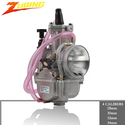 Motorcycle Flat Curtain Carburetor Keihin for Keihin PWK 28 30 32 34mm Motocross Accessories Scooter 2T 4T ATV Dirt Bike Enduro