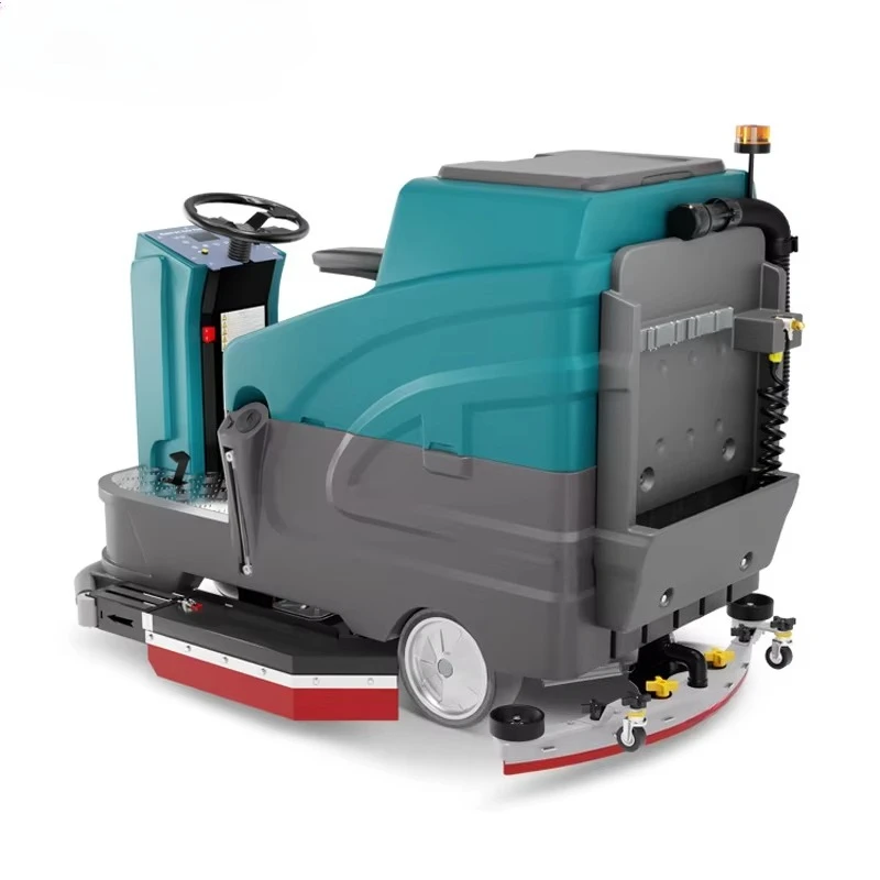 X96 عالية الكفاءة القيادة المستقلة فرشاة مزدوجة الطابق الغسيل مجفف معدات التنظيف ركوب على جهاز تنظيف الأرضيات مع CE #2