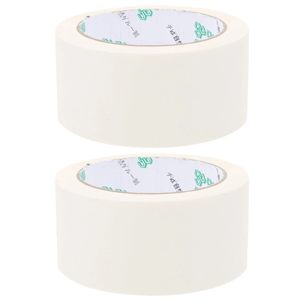 2 Rolls White Packing Tape Heavy Duty Packaging Paper Photo Frame Shipping Kraft for Boxes Mailing