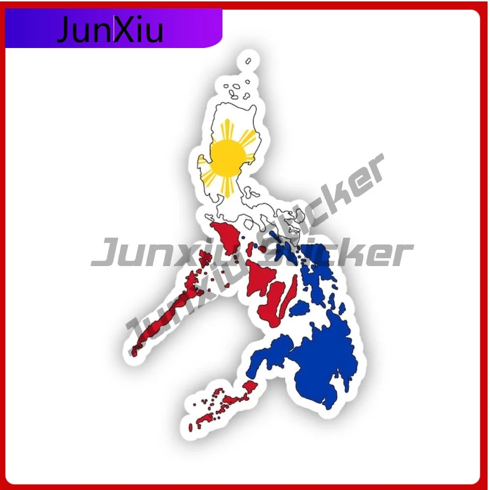 

Jdm Filipino Shaped Philippines Flag Sticker Decal American Made Uv Protected Country Pride Trendy Sticker Durable Anti
