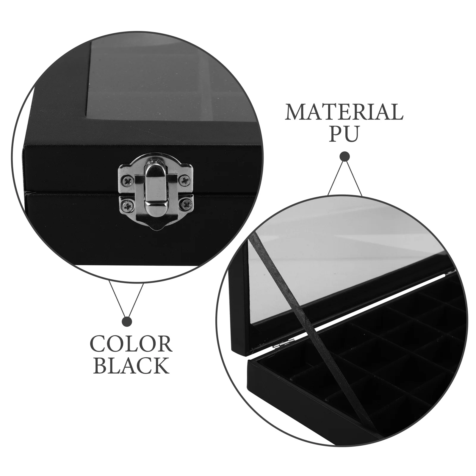 

Rock Collection Display Box 36 Grid Storage Case Organizer for Rock Jewelry Watches Displaying Display Case Displaying Box