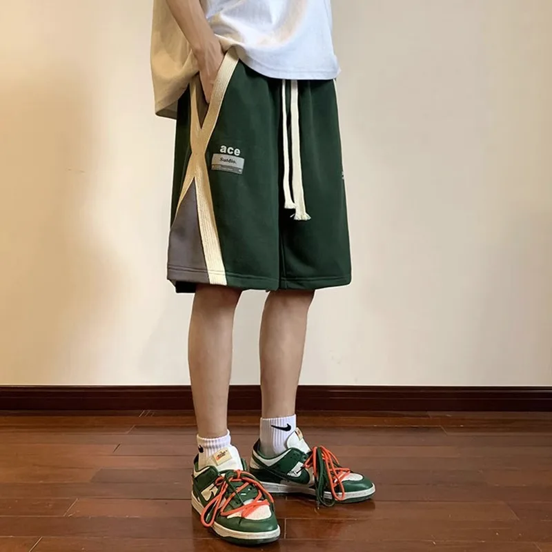

Extra Large 300 Pou Men's orts Casual Vintage Sports Pants Knee-Length Five-Point Trendy Summer Straight Leg Casual Pants