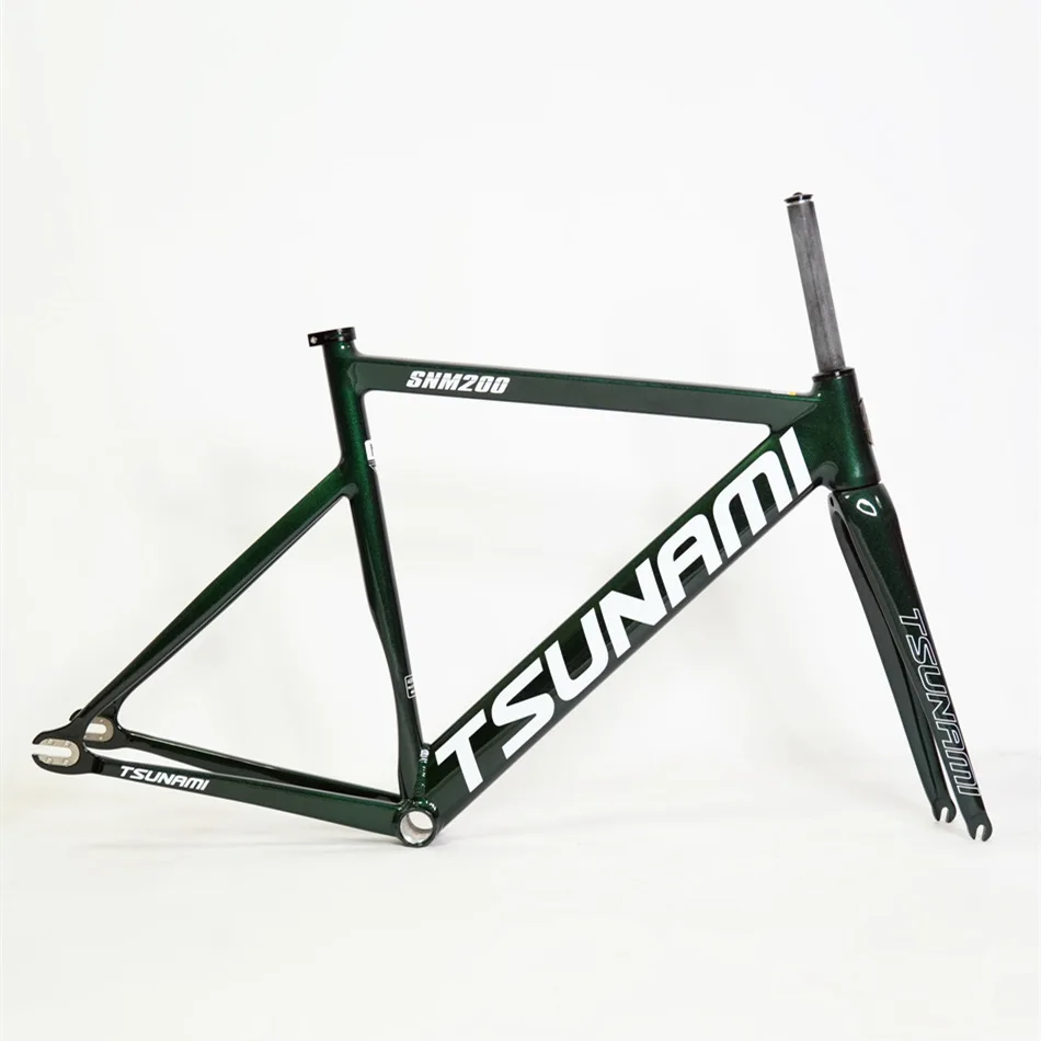 TSUNAMI SNM200 Frameset，700C Aluminum Fixed Gear Frame，Track Fixie Bike 52CM 55CM Single Speed Bicycle Parts, High Quality