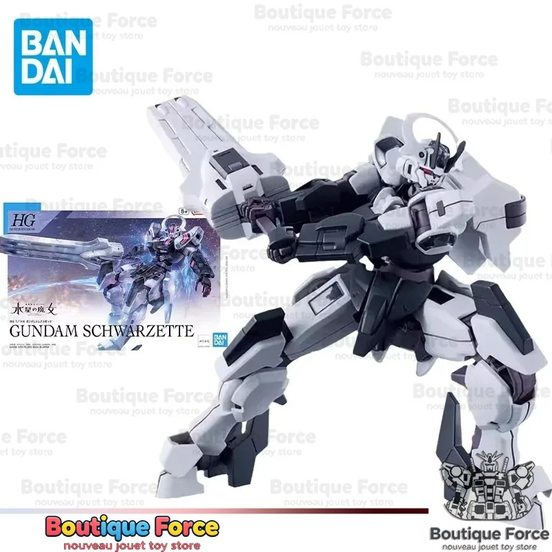 Figura de acción Bandai Gundam The Witch From Mercury SCHWARZETTE, modelo 1/144 HG, juguete coleccionable, regalo para fanáticos y niños