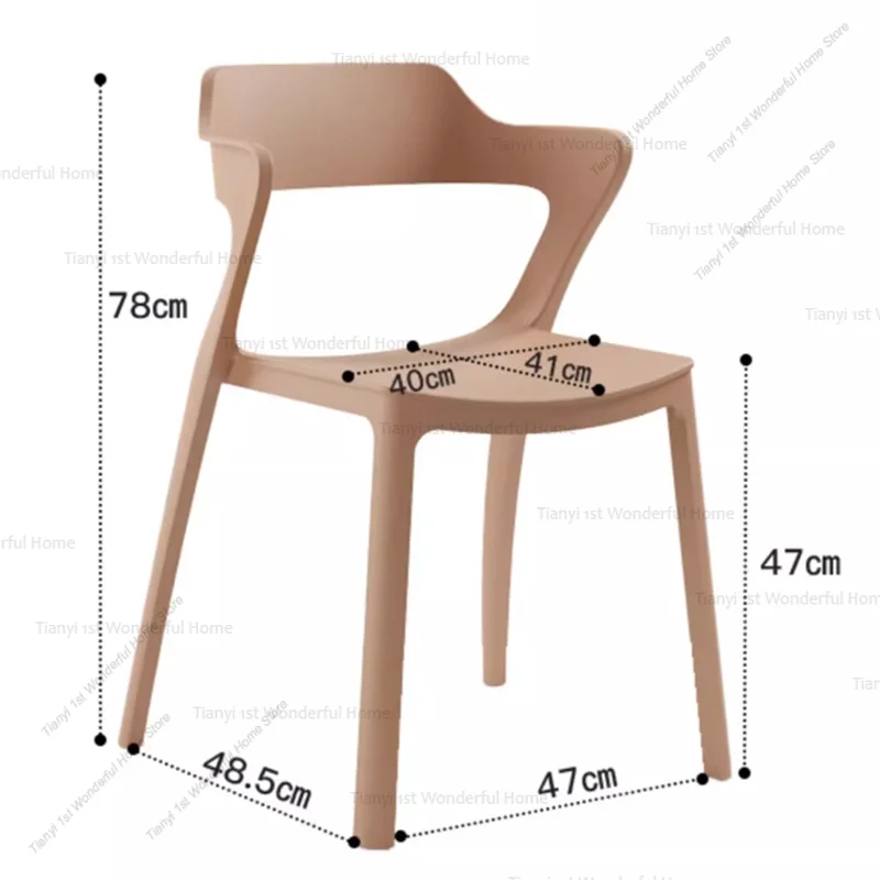 Kitchen Simple Modern Dining Chair Plastic Home Antique Leisure Chair Nordic Backrest Stool Sillas Dining Room Furniture HBDC