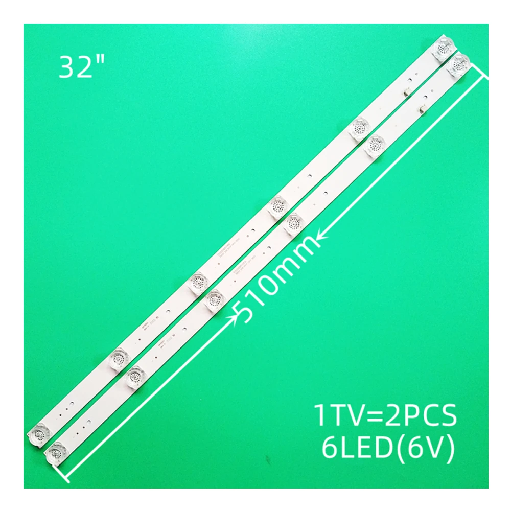 2pcs LED Backlight For 32inch DEXP F32D7000C CC02320D510V09 CC02320D510V06 1410 32E20 2X6 6S1P 0D20 5.0 LSF320HN08-M02 KM32K1-SX