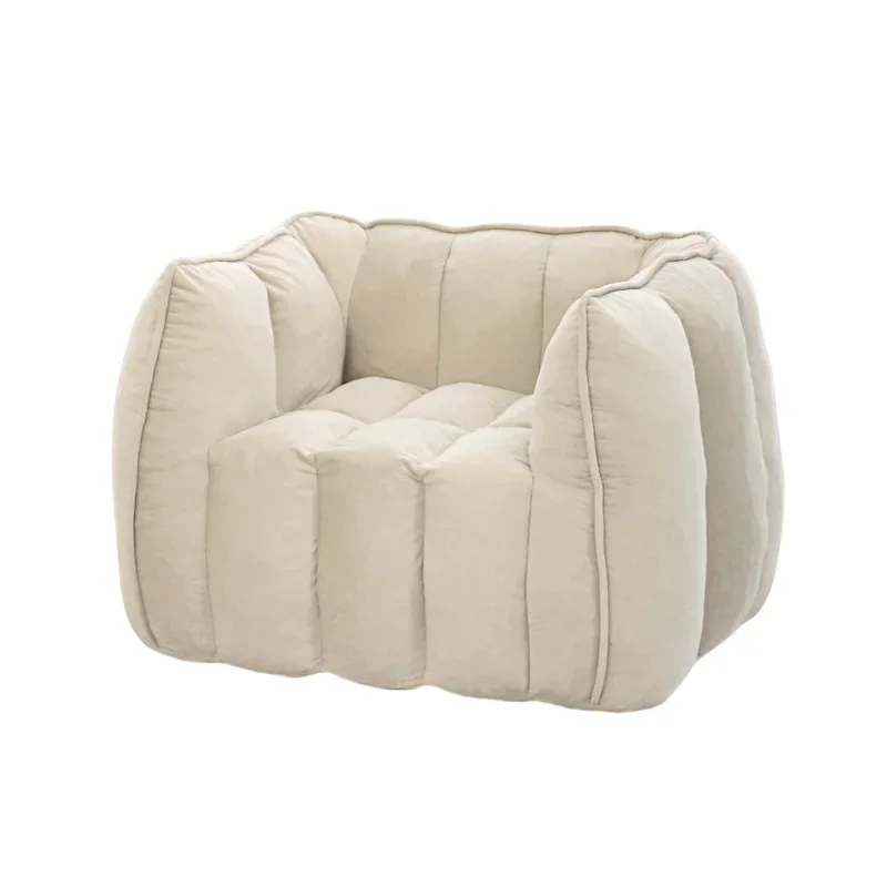 Popular pumpkin lazy sofa can sleep and lie down apartment living room balcony leisure vacuum compression fabric sofa