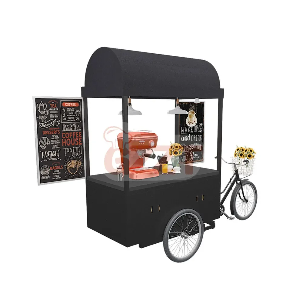 Street Mobile Food Truck Cart Travel Camping Camper Trailer Van Bicycle Mobile Canteen Trucks For Sale Fast Food Van Australia