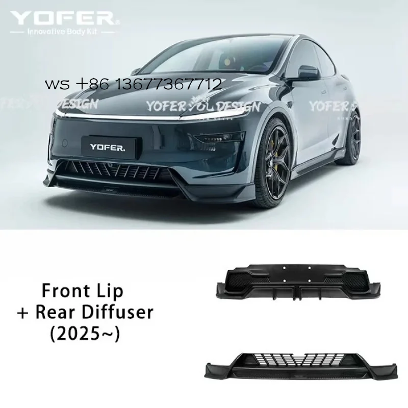 

2025 Auto Modified Exterior Accessories Sp Diffuser Lip Body Kit Car Bumpers For Model Y Juniper