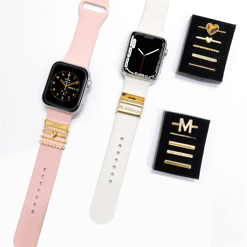 Decoration For Apple watch band 8 7 se Ultra Diamond Jewelry Charms Accessories samsung/Huawei watchstrap 20/22mm watch Bracelet