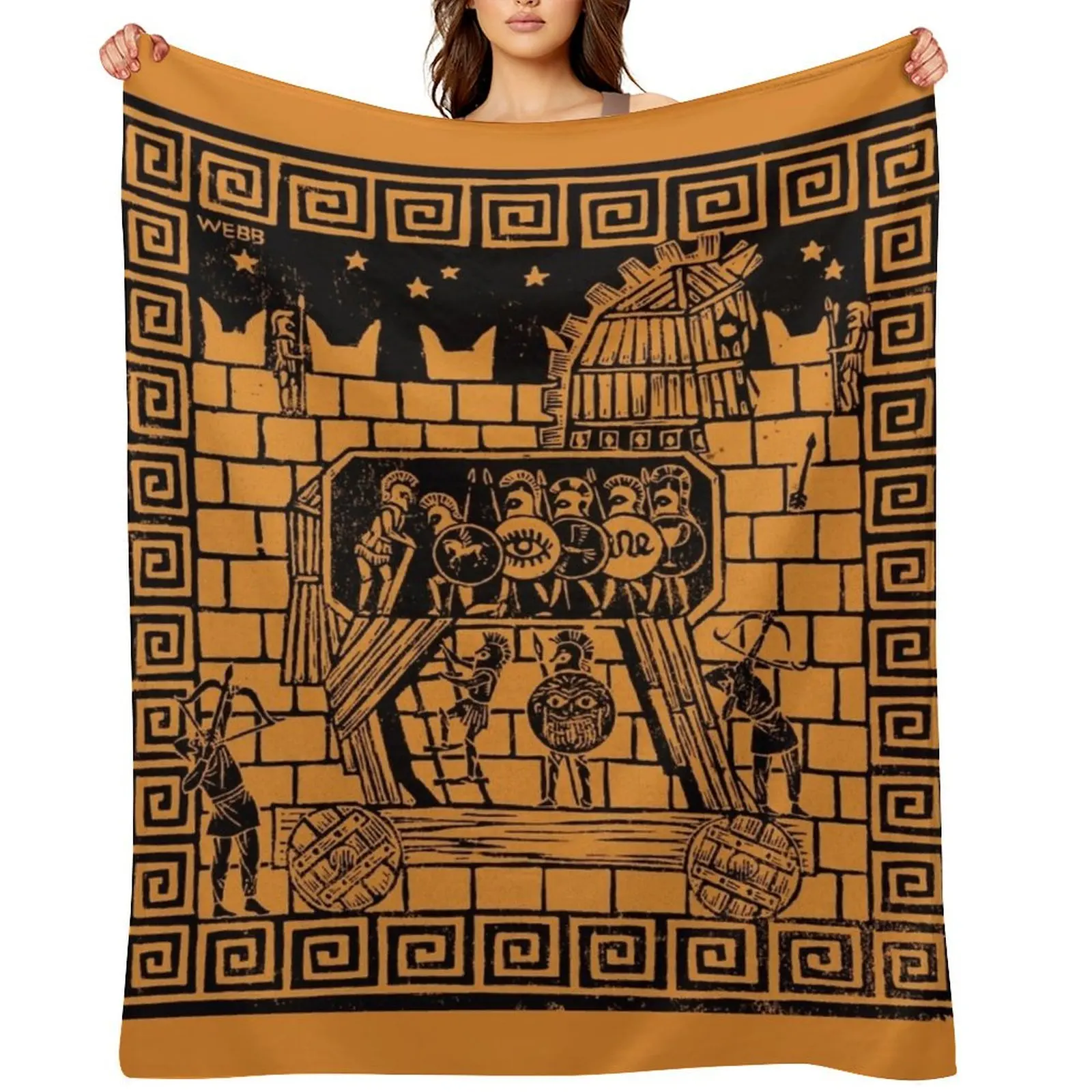 

Trojan Horse Throw Blanket Soft Big Giant Sofa Decorative Sofa Personalized Gift Blankets