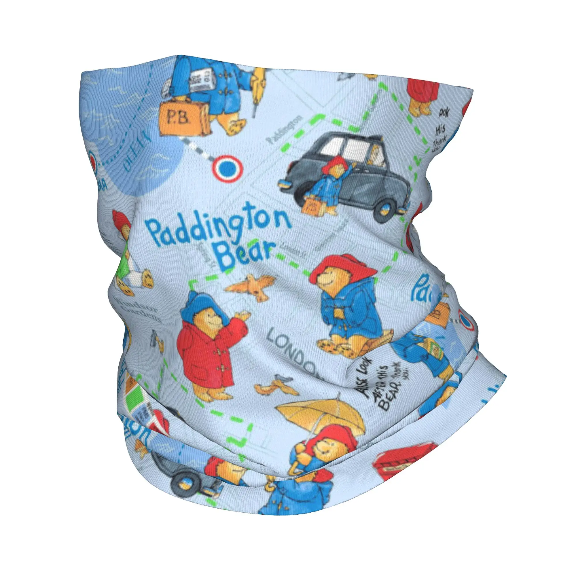 British Fairy Tales Paddingtons Bear Movie Bandana Neck Warmer Men Women Winter Ski Hiking Scarf Gaiter  Face Cover