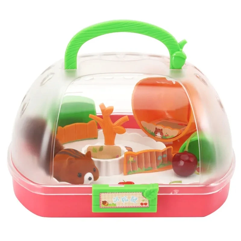 Simulation Cute Electric Squirrel Doll Play House Battery Powered Squirrel House Simulation Cute Electric Squirrel Doll