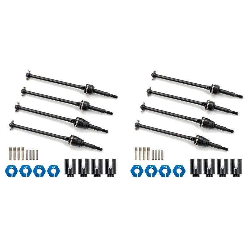 

B24C-8Pcs Steel Front And Rear Drive Shaft CVD For 1/10 Traxxas Slash Rustler Stampede Hoss VXL 4X4 RC Car Upgrades Parts,1