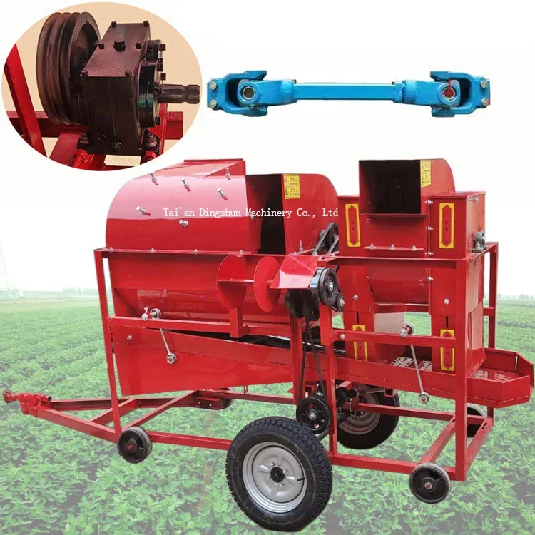 Four wheeled tractor towing peanut picking machine groundnut picker Peanut collecting tools dry and wet peanut picker