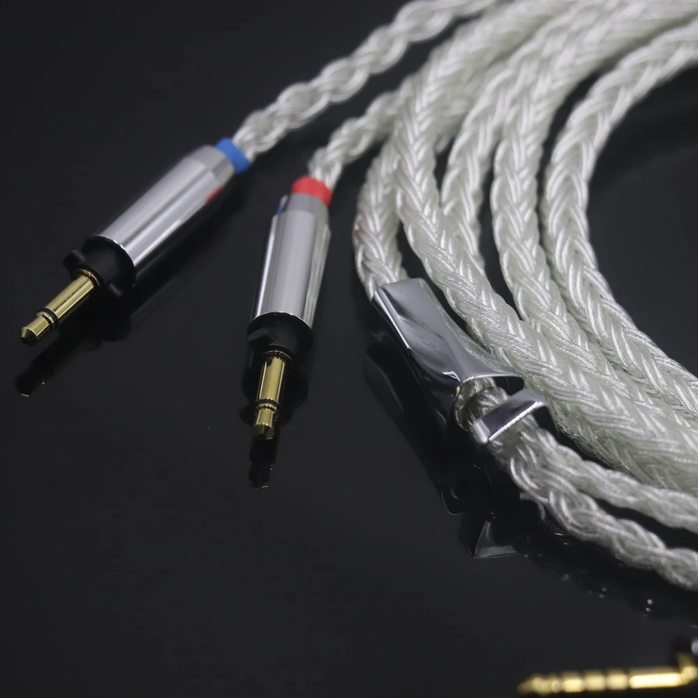 HIFI 16 Core Pure Silver For Final SONOROUS IV VI VIII X Headphone Balance Cable 2.5/3.5/4.4mm Headset Wire