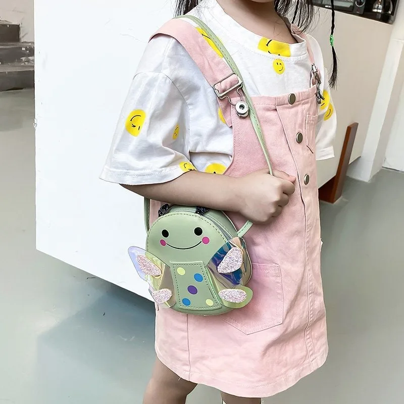 2025 new hot-selling cute children PU leather messenger bag cute girl cartoon shoulder bag accessories mini coin purse handbag