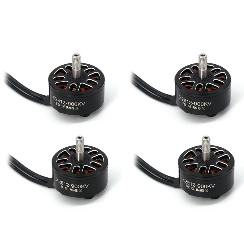 4Pcs X2812 900KV Brushless Motor 2-6S 4Mm Bearing Shaft For RC Multirotor Airplane FPV Long Range Drone DIY Parts