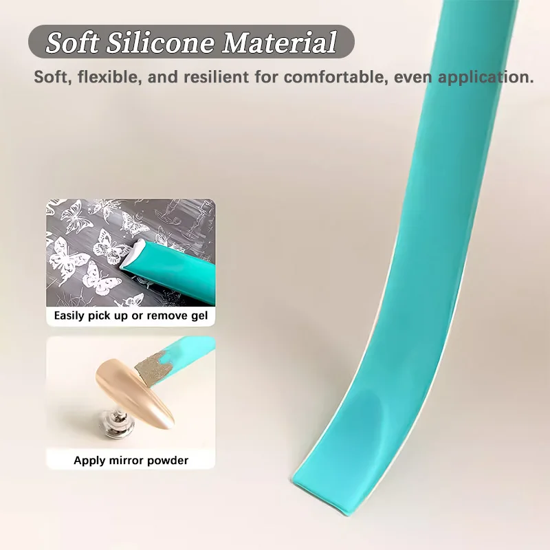 1pc Silicone Stir Stick Dual Head Multifunctional Stirring Rods Liquid Paint Mixing Stirrer Reusable DIY Tools Nail Brush